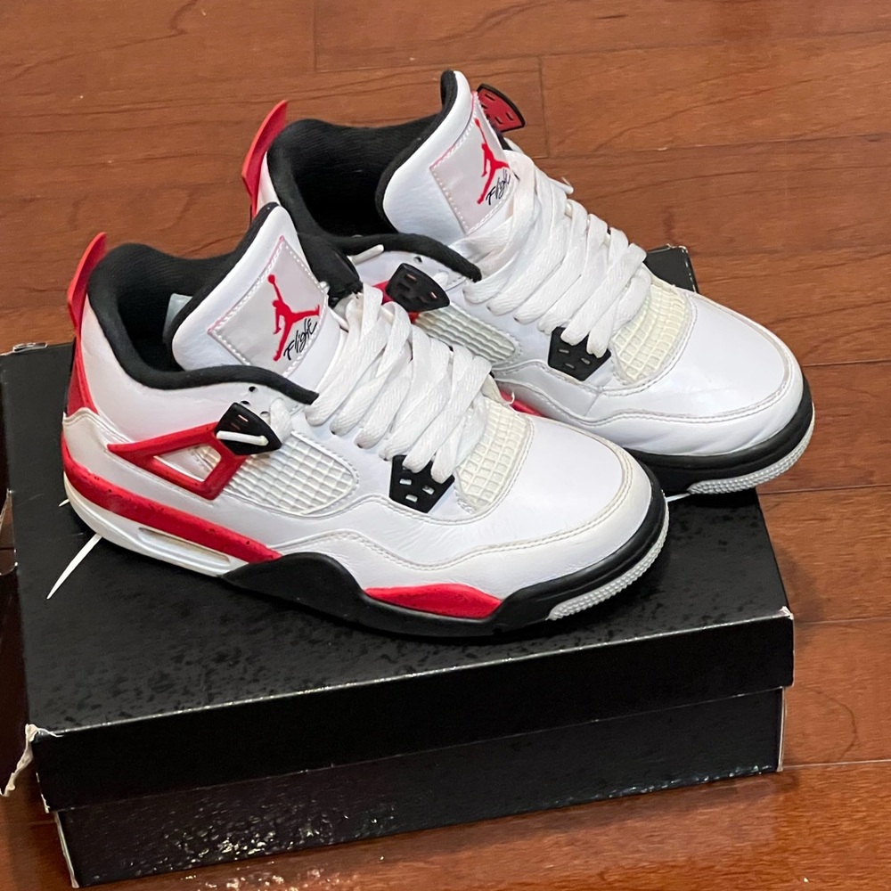 Jordan Air 4 Retro White and Fire Red